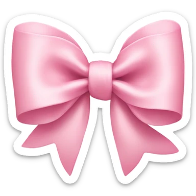 light pink bow on light pink bow sticker