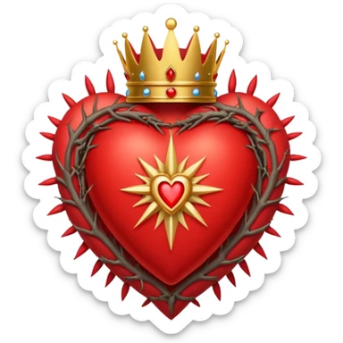 Catholic Sacred heart without jesus sticker