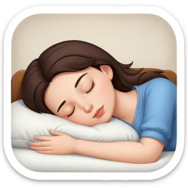 Brunette girl sleepin sticker