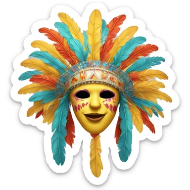 carnival headdress  sticker