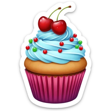 Cupcake with Cherries  sticker