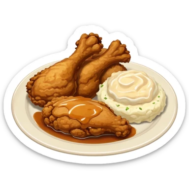 Fried chicken plate sticker