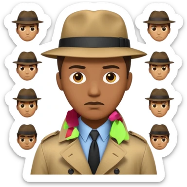 a detective film - several emojis sticker