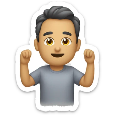 Dedo indice apuntando hacia abajo  sticker