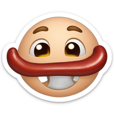 Having red sausssage in my mouth sticker