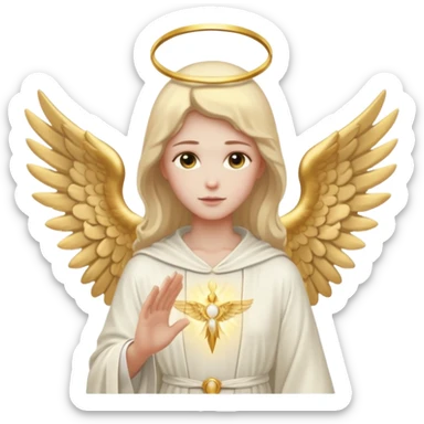 Aesthetic biblical faceless archangel sticker