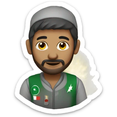 algerian man in the moon sticker