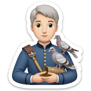 Fanfare as a lord has received a carrier pigeon from a fellow lord. Make sure to include the lord sticker