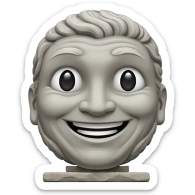 Statue of god solo leveling with big smile sticker