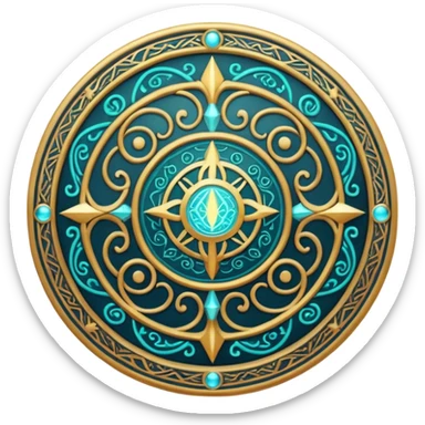 mystical sigil, circular, intricate lines, magical symbol sticker
