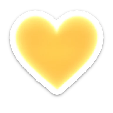 heart with a radiant golden glow sticker