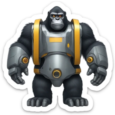 Giant robot gorilla sticker