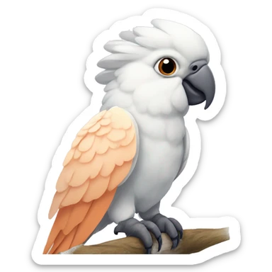 Goffins cockatoo with peach cheeks sticker