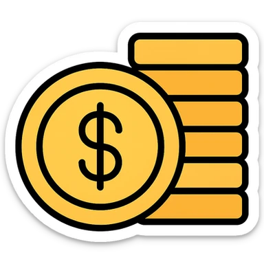 gold money sticker
