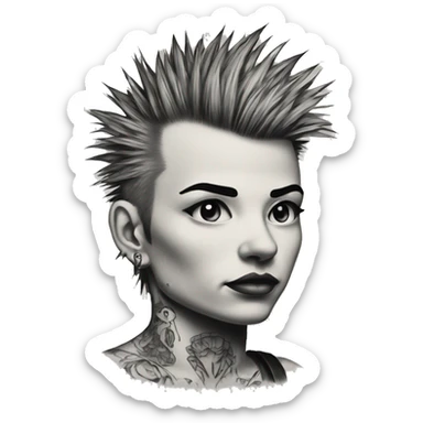 punk tattoo 1975 sticker