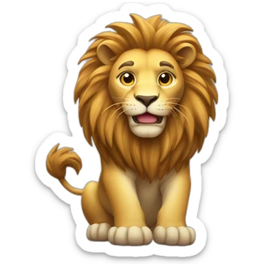 a motivation lion sticker