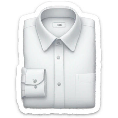 white shirt by apple sticker