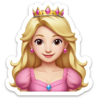Princess Peach from Mario Bros sticker