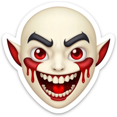 vampire emoji with freeforms and blood  sticker