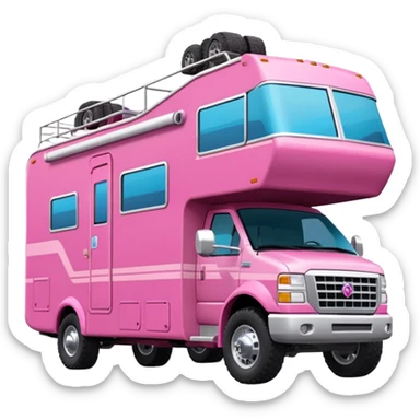 Aerodynamic Streamlined Barbie styled motor home rv off-roading rock-climbing 4x4 desert Winnebago  sticker