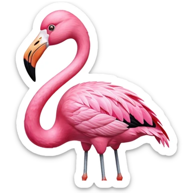 scp-1507-pink flamingo sticker