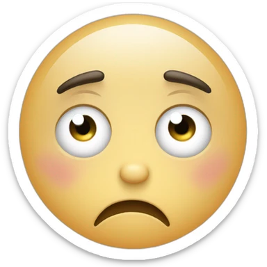 sad crying circle with tears and big reflective eyes sticker