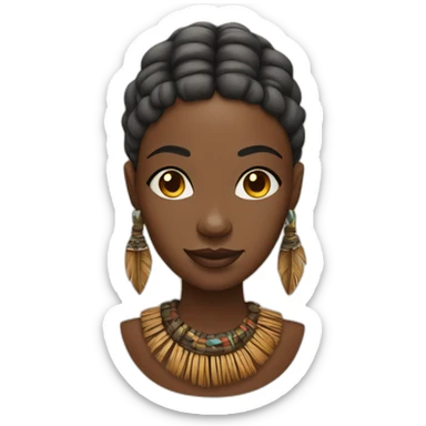 tribal african woman sticker