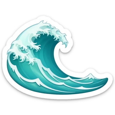 One small dainty wave sticker