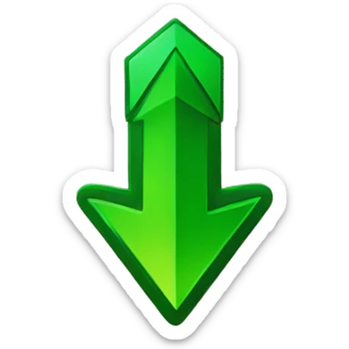green arrow up badge sticker