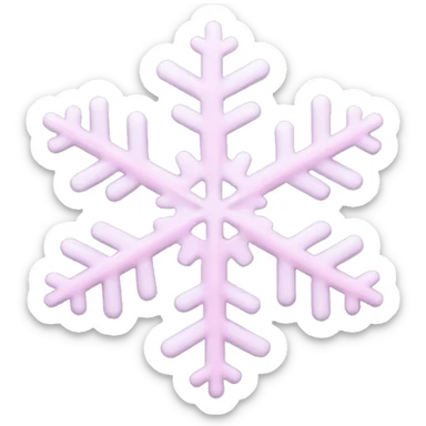 pastel pink snowflake  sticker