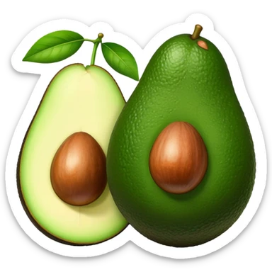 avocado with big lips sticker