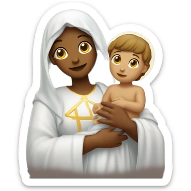 holy Mary with baby Jesus sticker