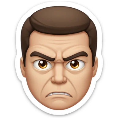 Personal mío con mi rostro ENOJADA sticker