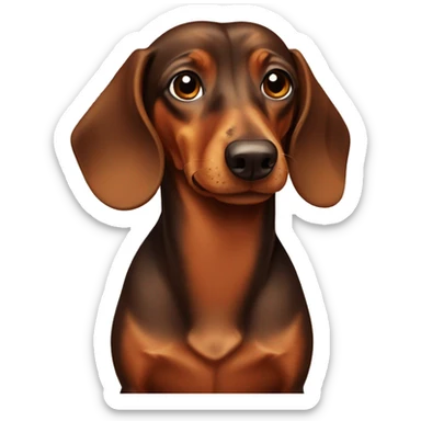 brown daschund  sticker