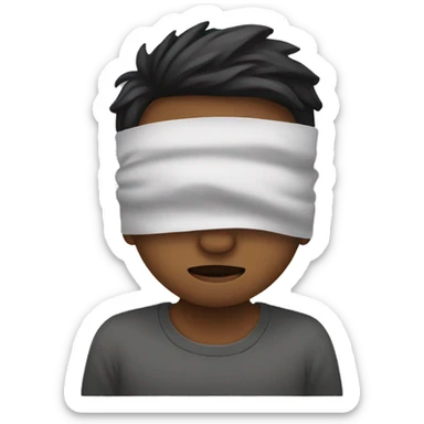 Covering eyes shyly  sticker