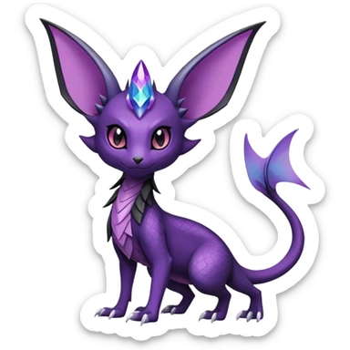 Salandit-Noivern-Espeon-Hybrid (Full body) sticker