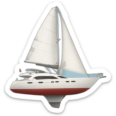 yacht in mare sticker
