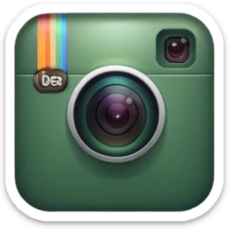 
dark green instagram icon sticker