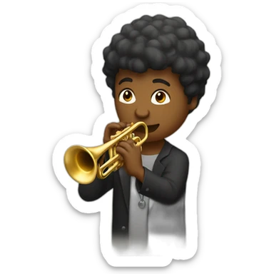 trumpet player sticker