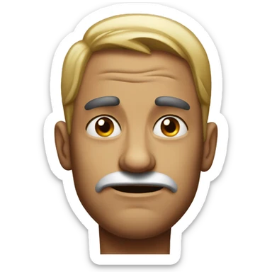 arrogant person with pretentious expression sticker