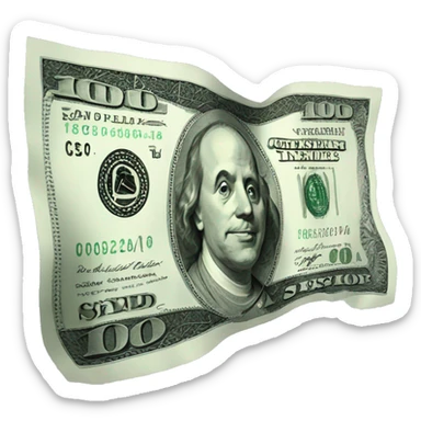 100 dollar bill sticker
