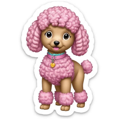 Poodle Rosa sticker
