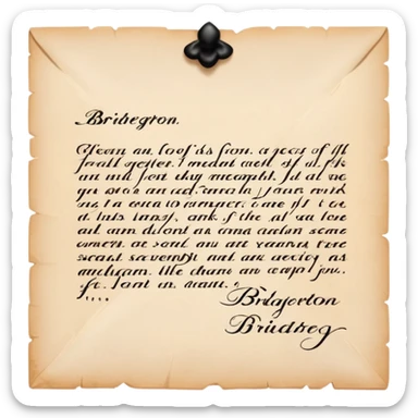 bridgerton letter sticker