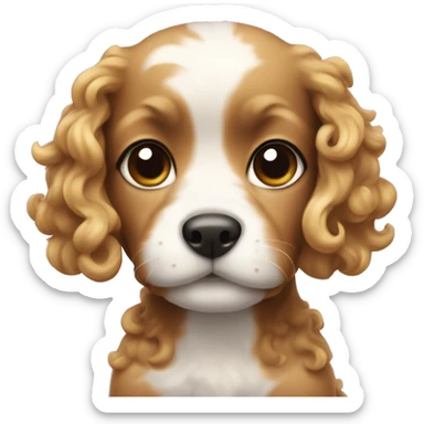 A cute little Little Dog with little curls  sticker