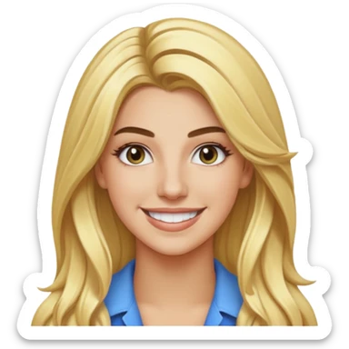 Lele Pons with long blonde hair sticker