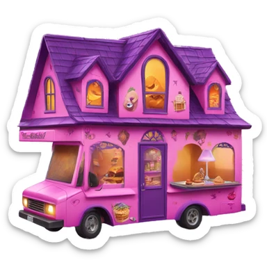 Barbie’s haunted dream house and food truck  sticker