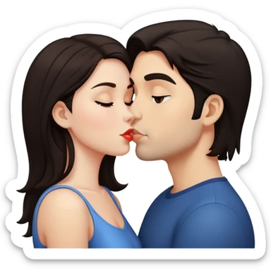 Girlfriend and boyfriend kissing  sticker