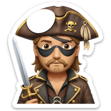 pirate ship captain sticker