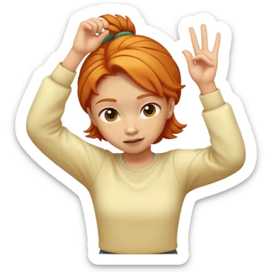 Ginger girl dabbing  sticker