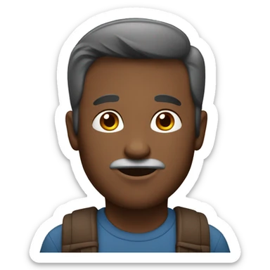 homme 50 ans brun sticker